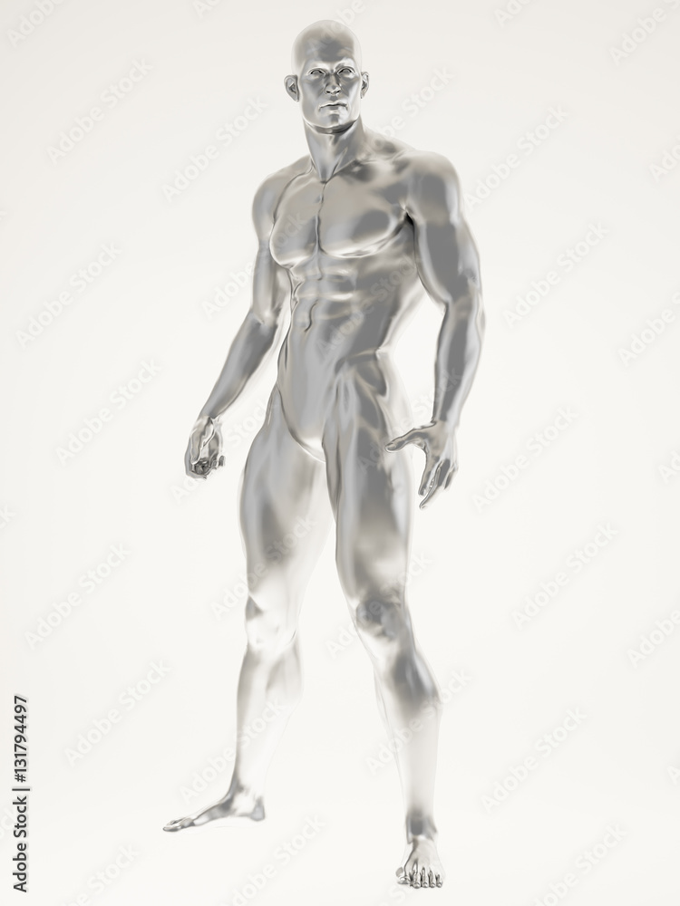 Silver man body