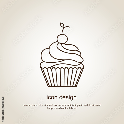 Icon  cupcake.