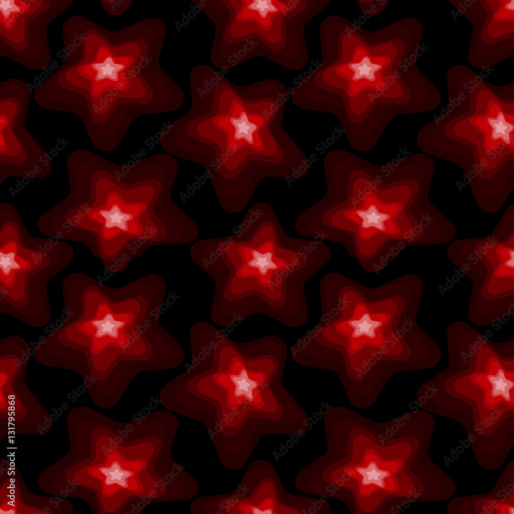 Abstract red, black geometric Seamless  stars on a black   fabric ,Wallpaper and  illustration. Stock  Vector | Adobe Stock