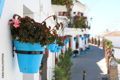 Cuadro en lienzo Pueblo mediterraneo - Mijas pueblo