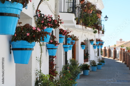Cuadro en lienzo Casas pueblo blanco - Mijas Pueblo