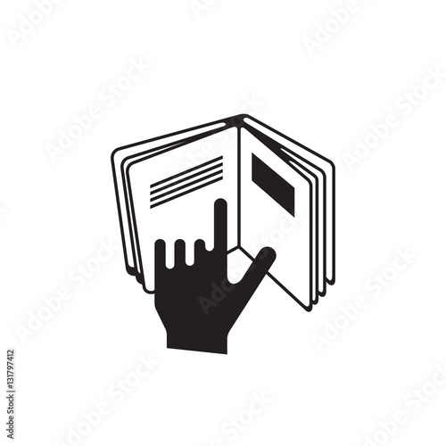 Instruction sign icon.