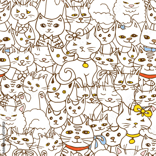 cats seamless pattern