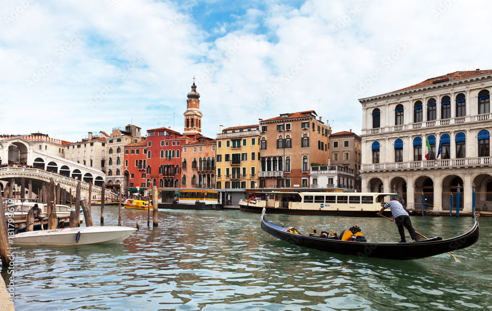 Venice. Grand Canal. Rialto Bridge