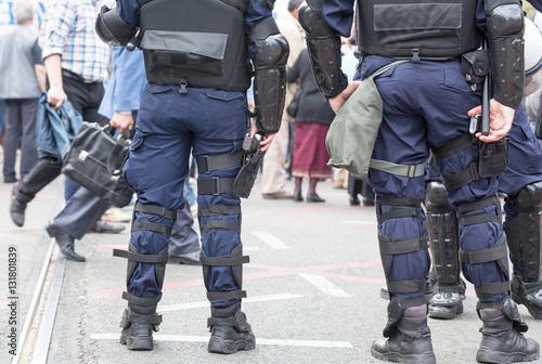 Police officers on duty. Counter-terrorism. photo