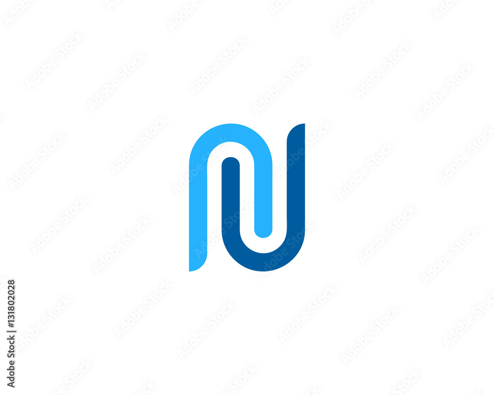 Initial Letter N Simple Line Logo Design Element Initial Letter N Simple Line Logo Design Element