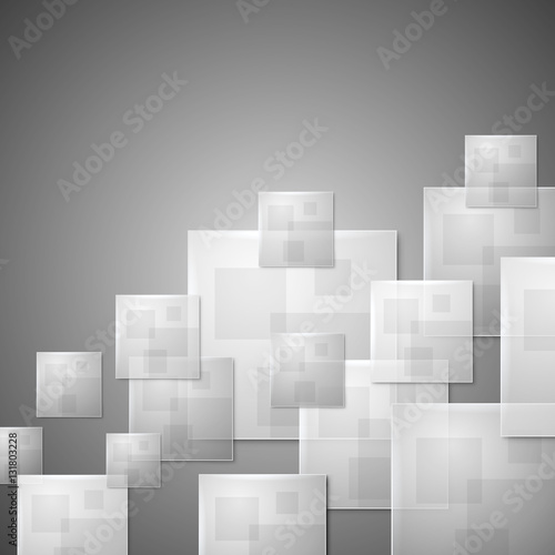 Abstract glass squares business vector background.