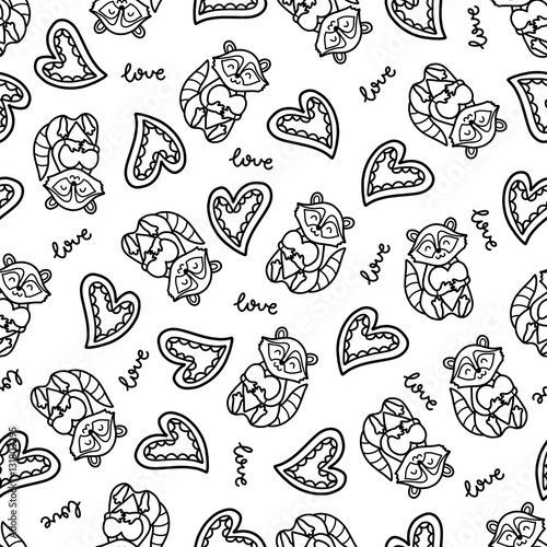 Doodles cute seamless pattern