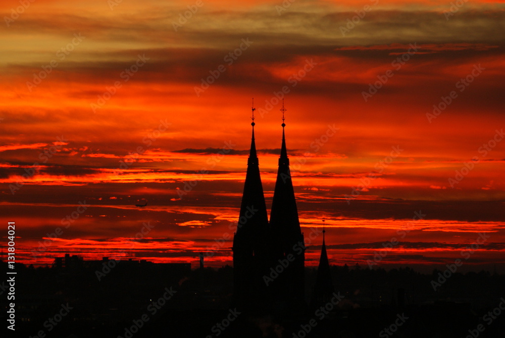 Obraz premium Sonnenaufgang Wiesbaden