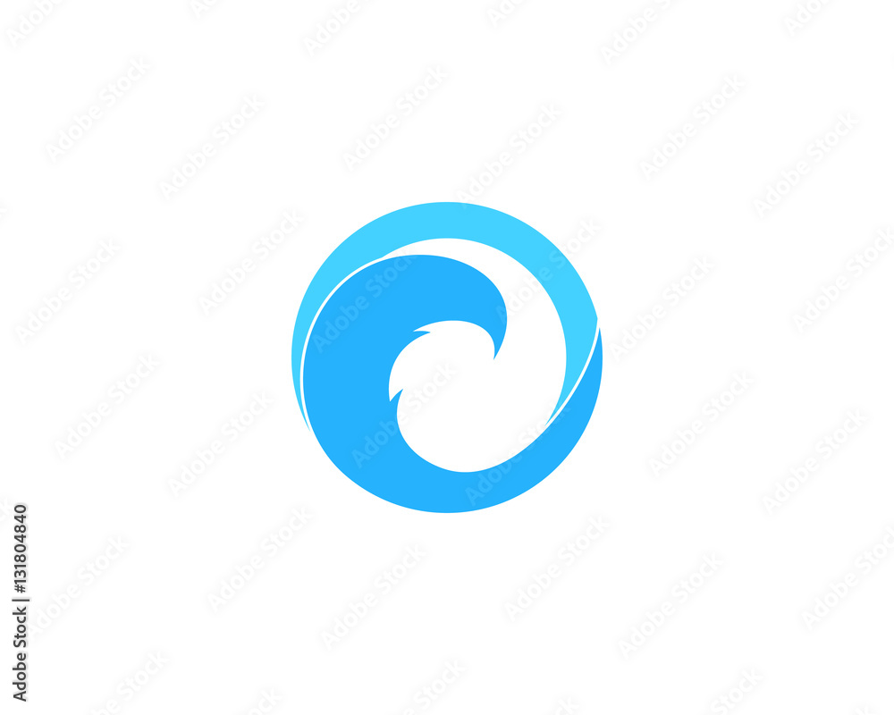 Initial Letter O Ocean Wave Logo Design Element Initial Letter O Ocean Wave Logo Design Element