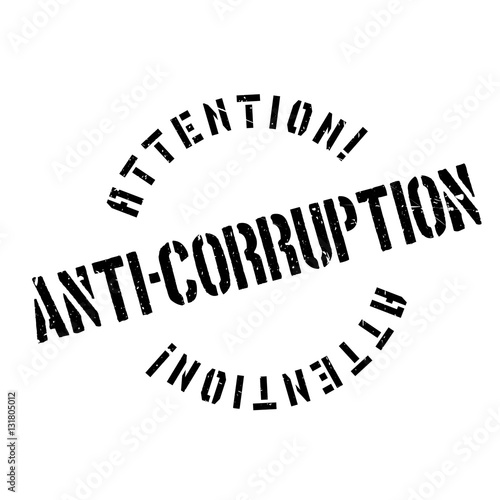 Anti-Corruption rubber stamp