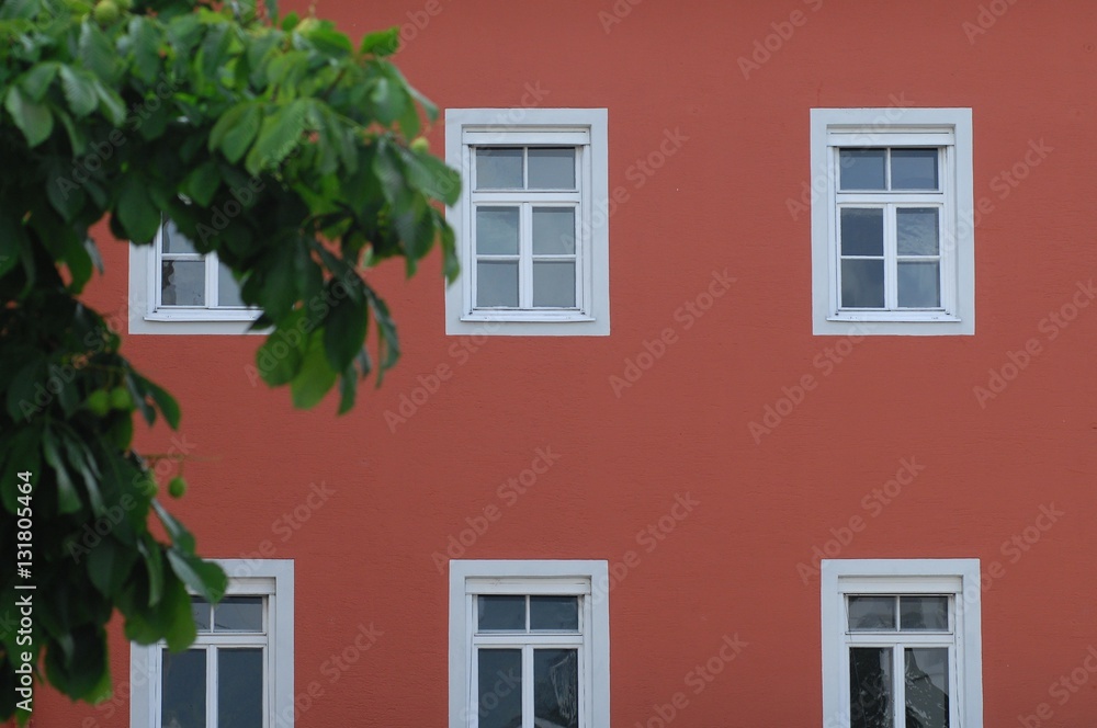 Colored House and Windows in Lienz, Austria