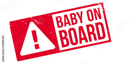 Baby On Board rubber stamp