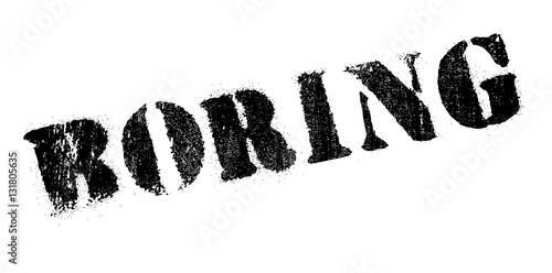 Boring rubber stamp