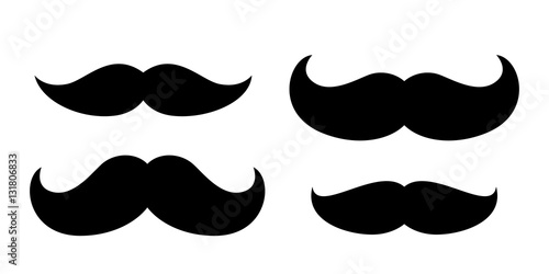 Black icon moustache