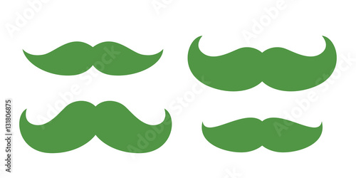 Green moustache saint patricks