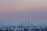 air pollution evening time over Bangkok, Thailand