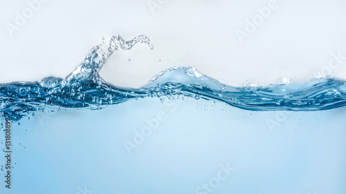 Water wave with bubbles.