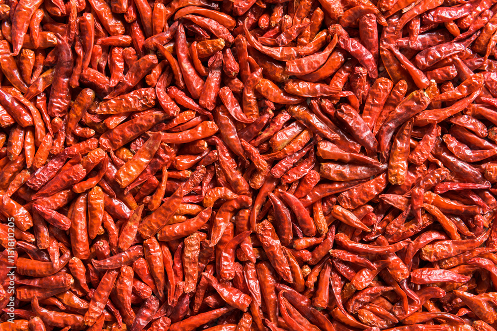 A Lot of dried chili as a background A Lot of dried chili as a background