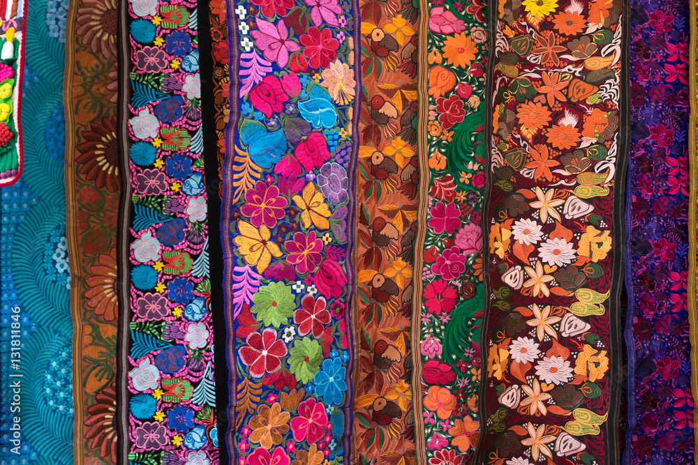 colourful textiles in Ecuador colourful textiles in Ecuador