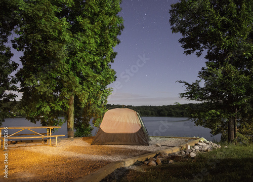 Camping at Land Between the Lakes National Park in Kentucky.