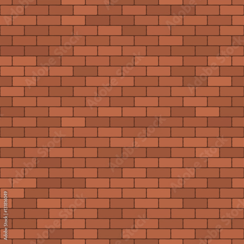 Seamless brick wall background. Vector illustration - texture pa