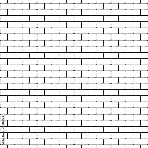 Seamless brick wall background. Vector illustration - texture pa