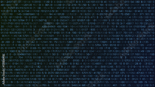 Abstract Technology Background. Binary Computer Code. Vector Ill