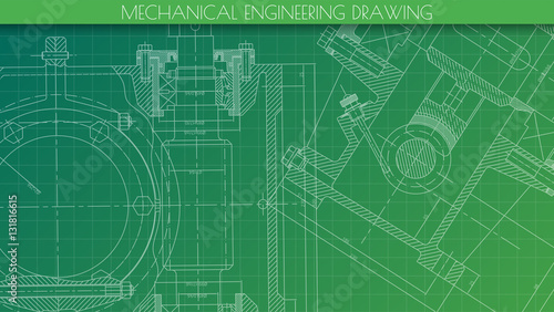Mechanical Engineering drawing. Engineering Drawing Background.