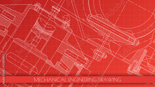 Mechanical Engineering drawing. Engineering Drawing Background.