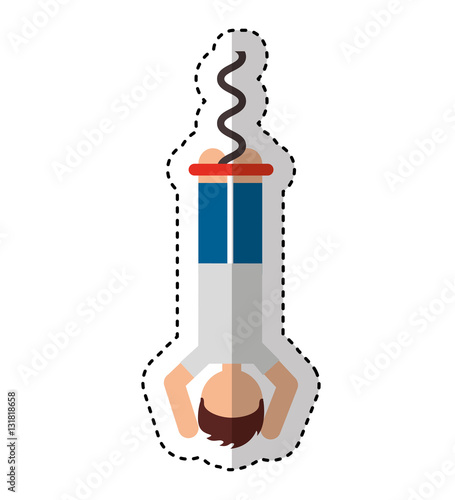 bungee jumping extreme sport vector illustration design