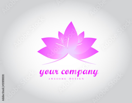 Fototapeta Naklejka Na Ścianę i Meble -  Lotus flower spa logo icon design