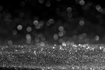 glitter vintage lights background. silve defocused