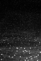 glitter vintage lights background. silve defocused