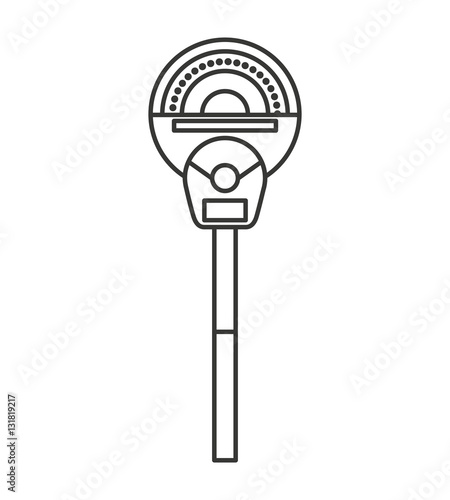 parking meter isolated icon vector illustration design