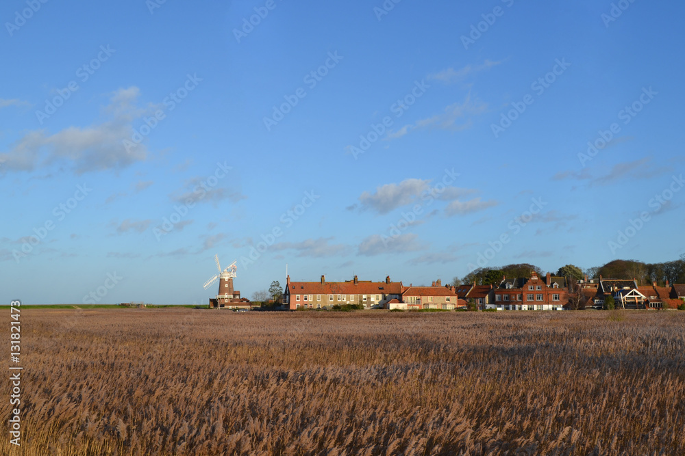Fototapeta premium windmilll and wheat field