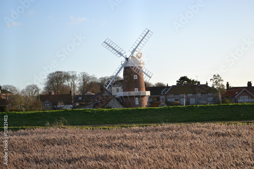 windmill village wheat field 
