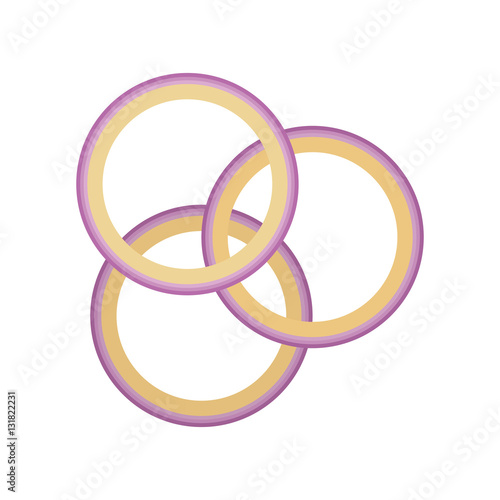 rings onion isolated icon vector illustration design