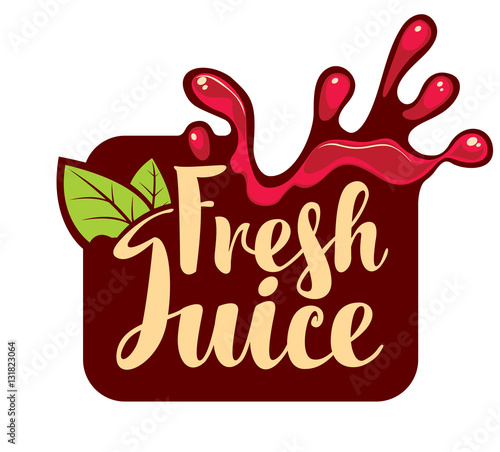 vector banner with a spray of fresh juice