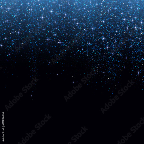 Blue glitter stardust background. Vector illustration