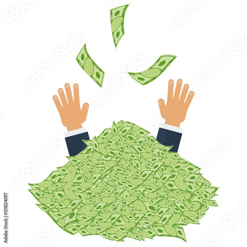 pile of money two hand