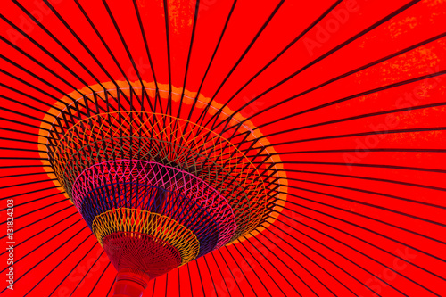 Red japanese umbrella