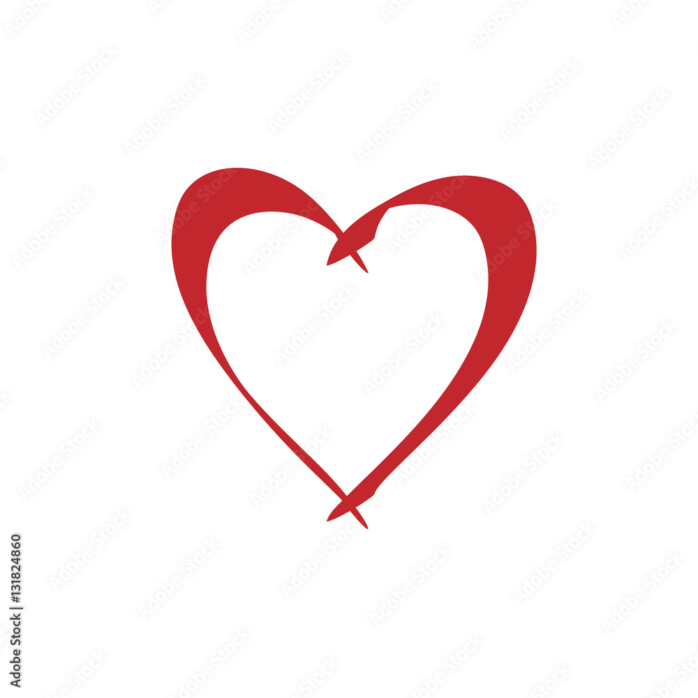 Heart red isolated Heart red isolated