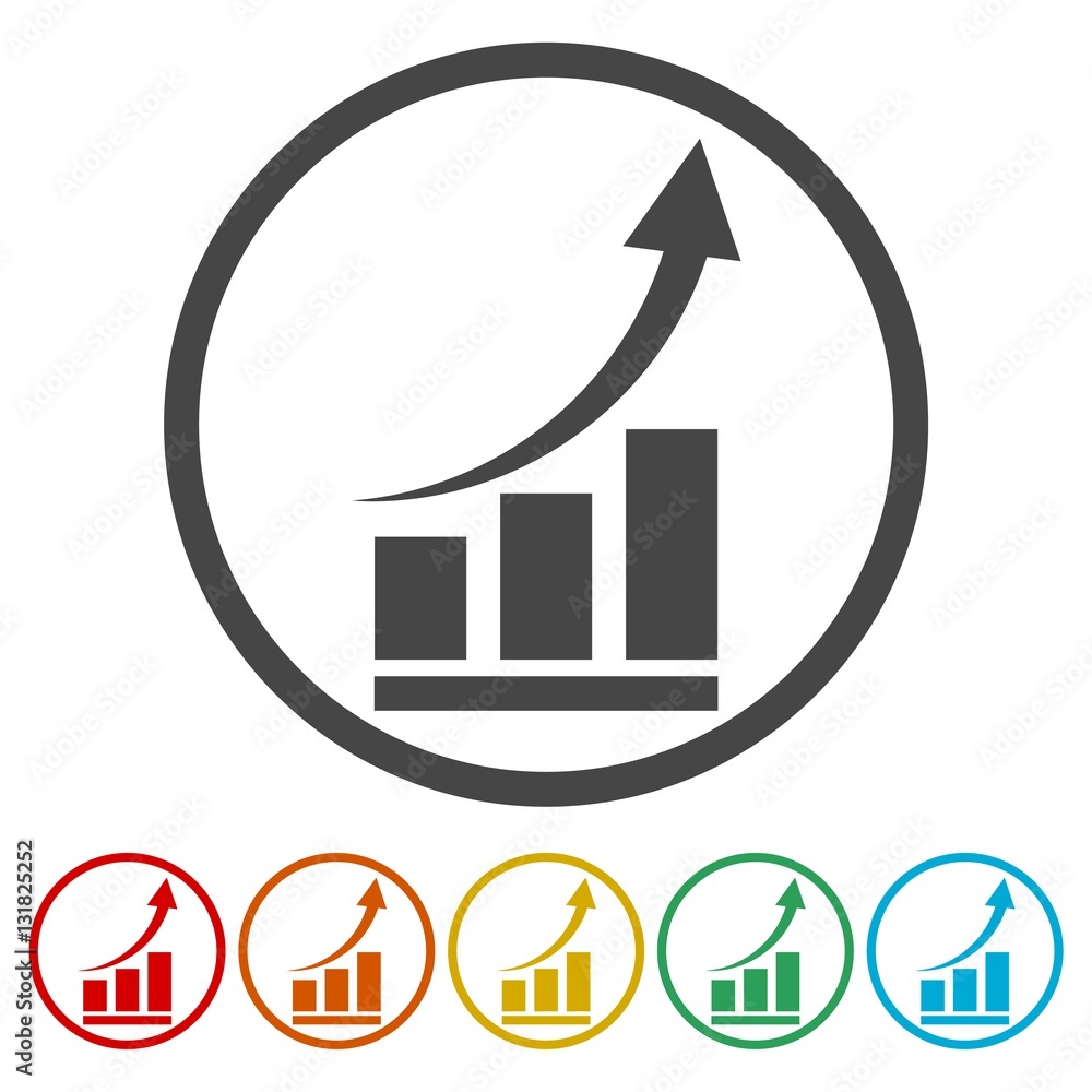Growth chart - vector icon Growth chart - vector icon