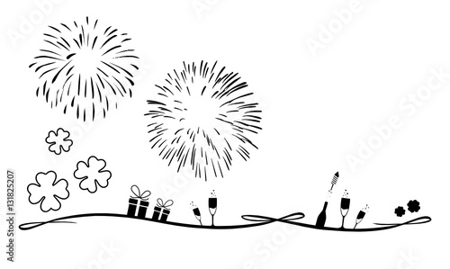 Silvester Feuerwerk Klee