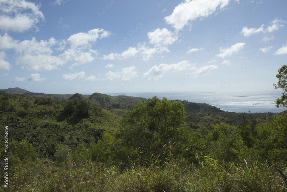 View of mountains in Guam