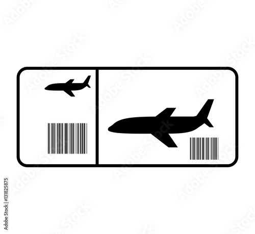 ticket flight isolated icon vector illustration design