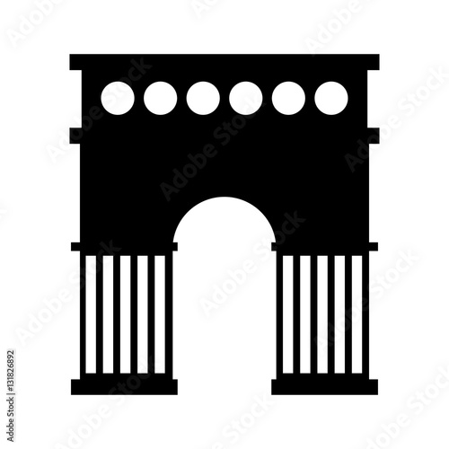 triumph arch isolated icon vector illustration design