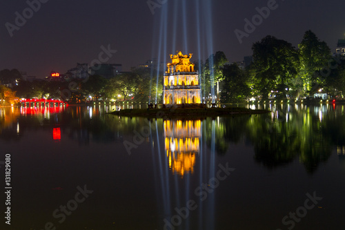 Turtle Tower in the Hoàn Kiếm Lake
