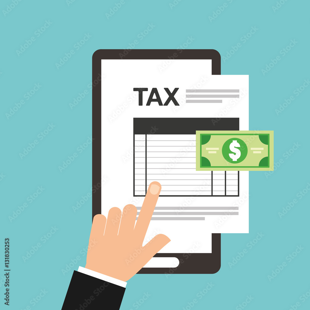 tax time flat line icons vector illustration design tax time flat line icons vector illustration design
